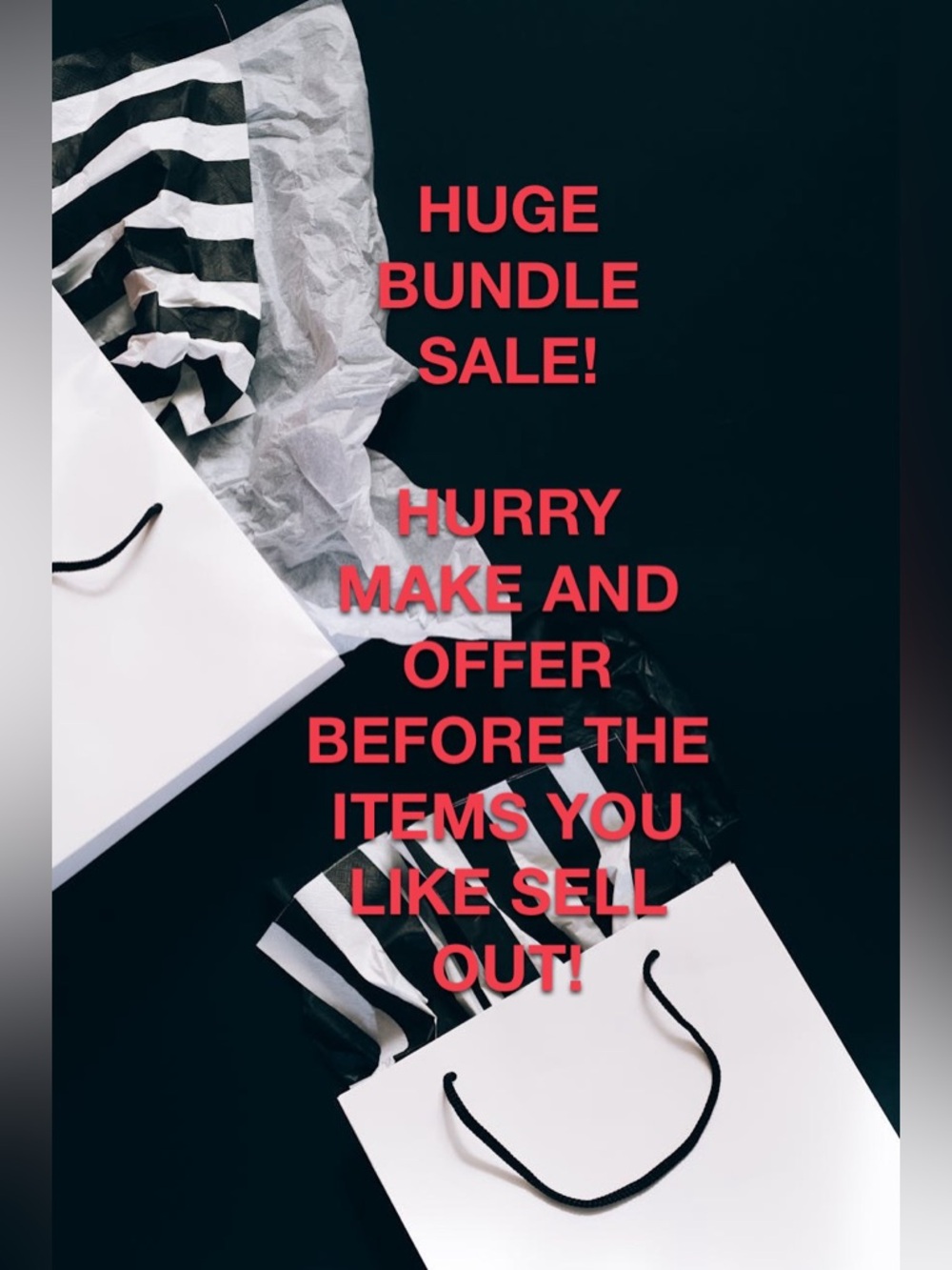 ‼️ HUGE BUNDLE SALE! ‼️

MAKE AN OFFER TODAY! 🤑💸